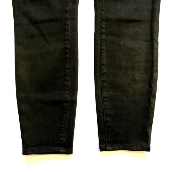 L'Agence Margot Coated High Rise Ankle Skinny Jeans Womens 28 Army Green Stretch - Picture 10 of 13